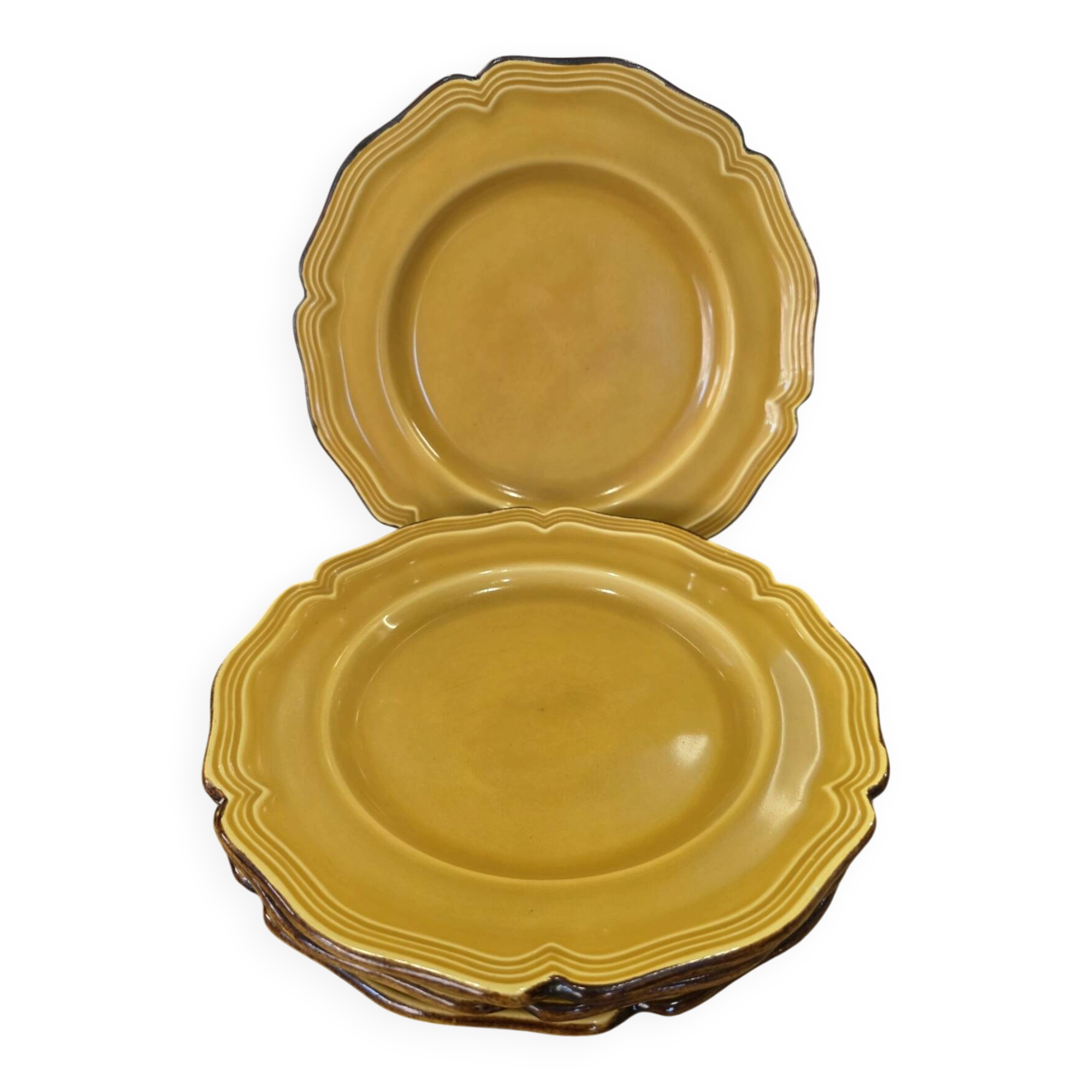 4 assiettes Dieulefit milon terre vernissée