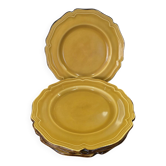 4 Dieulefit milon plates, glazed earthenware.