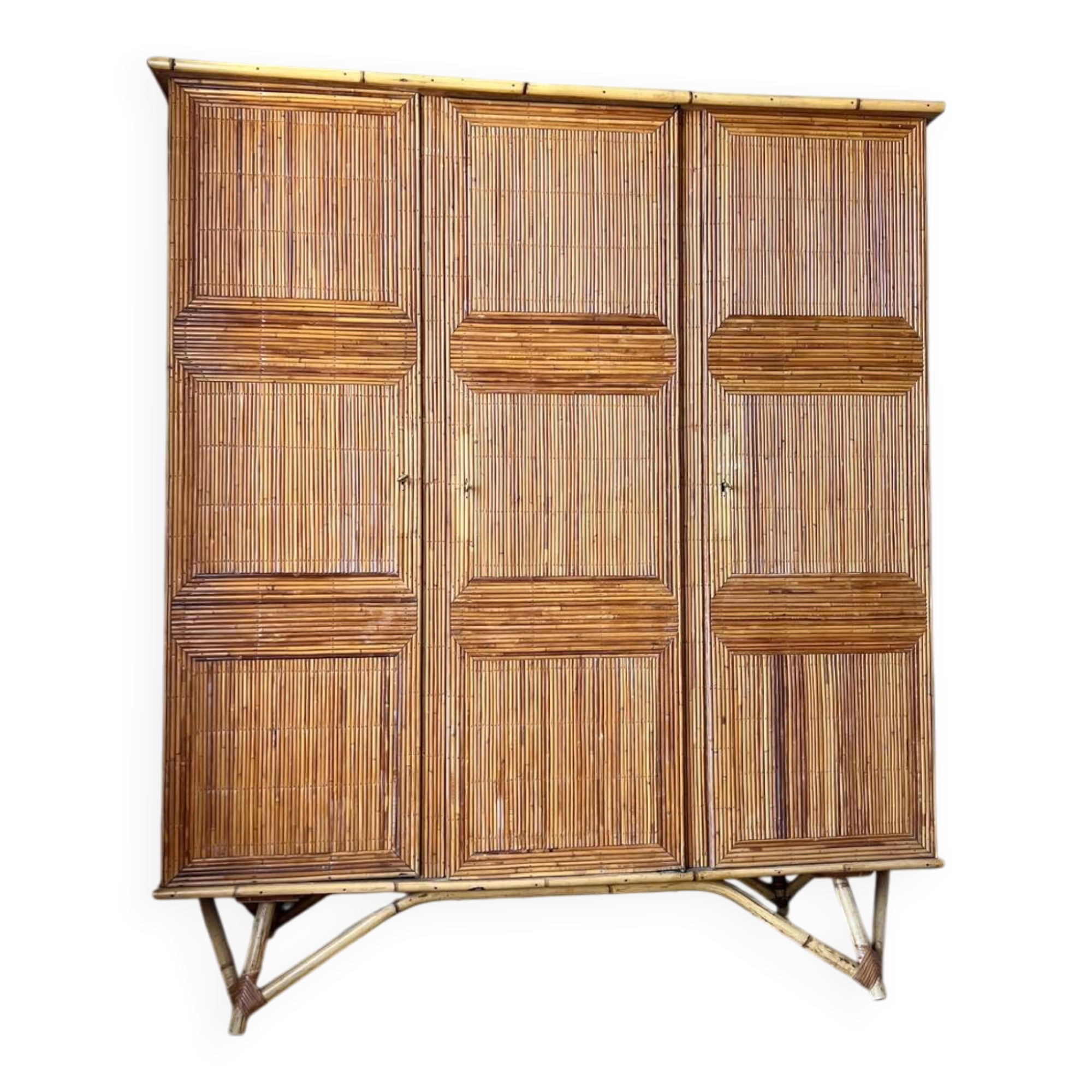 Audoux Minet rattan wardrobe