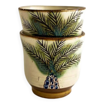 Set of 2 ceramic coffee cups from Luxor - Egypt