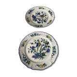 Pair of plates "blue phoenix" Villeroy and boch