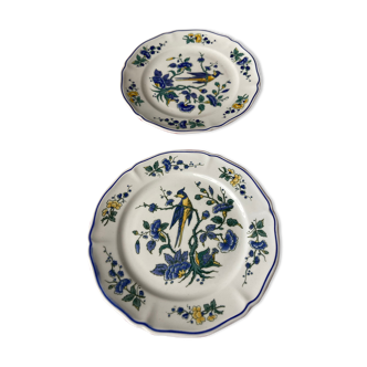 Pair of plates "blue phoenix" Villeroy and boch