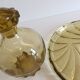 ART DECO Tray and Carafe Amber Yellow Glass