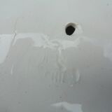 Plate in slip trompe l'oeil pear