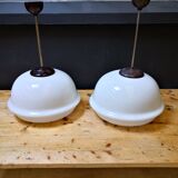Set of 2 Czech pendant lamps, 60s