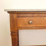 Wooden and marble console table