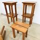 Brutalist oak stool