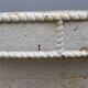 French cast iron oval jardinière planter white