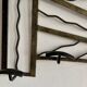 Art Deco wall coat rack in wrought iron bronze 1930