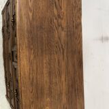 Louis XIV style chest of drawers in solid oak, 18th century