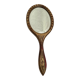 Hand-facing beveled mirror surrounded by wood dimension: height -38cm- width -15.5cm-