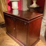 19th Century Italian Empire Mahogany Commode 2-Doors Cabinet