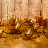 Vereco amber brown cup and mug set