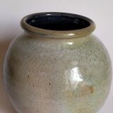Ball vase in enamel sandstone cracked inside Indigo
