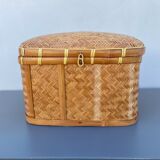 Woven rattan trunk