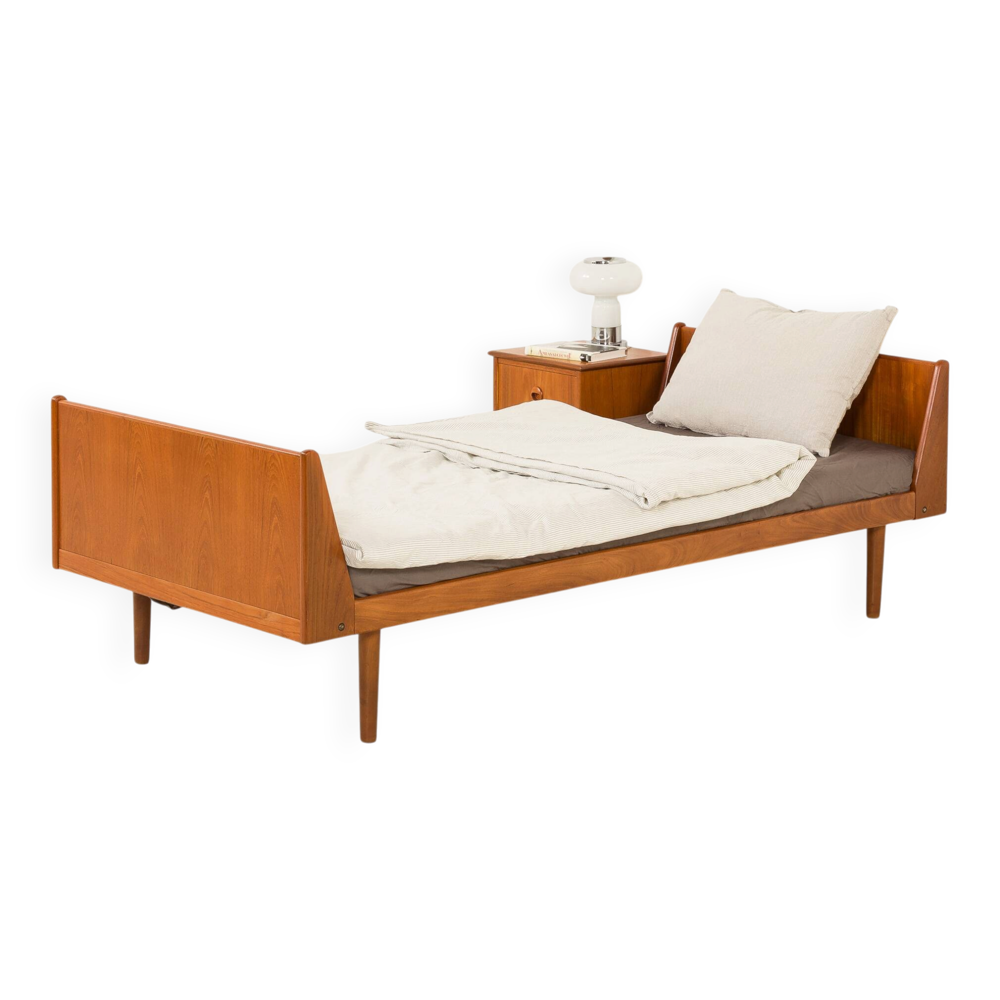 Danish mid century teak bed, 1960s