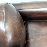 Leather club armchair
