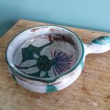 Caquelon dish, thistle decoration by Etienne Daniel, Vallauris