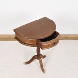 Pedestal table or small side table with drawer.