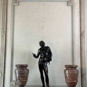 Pair of Sarrancolin marble urns, France 19th century