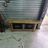 Old oak carpenter's workbench industrial furniture