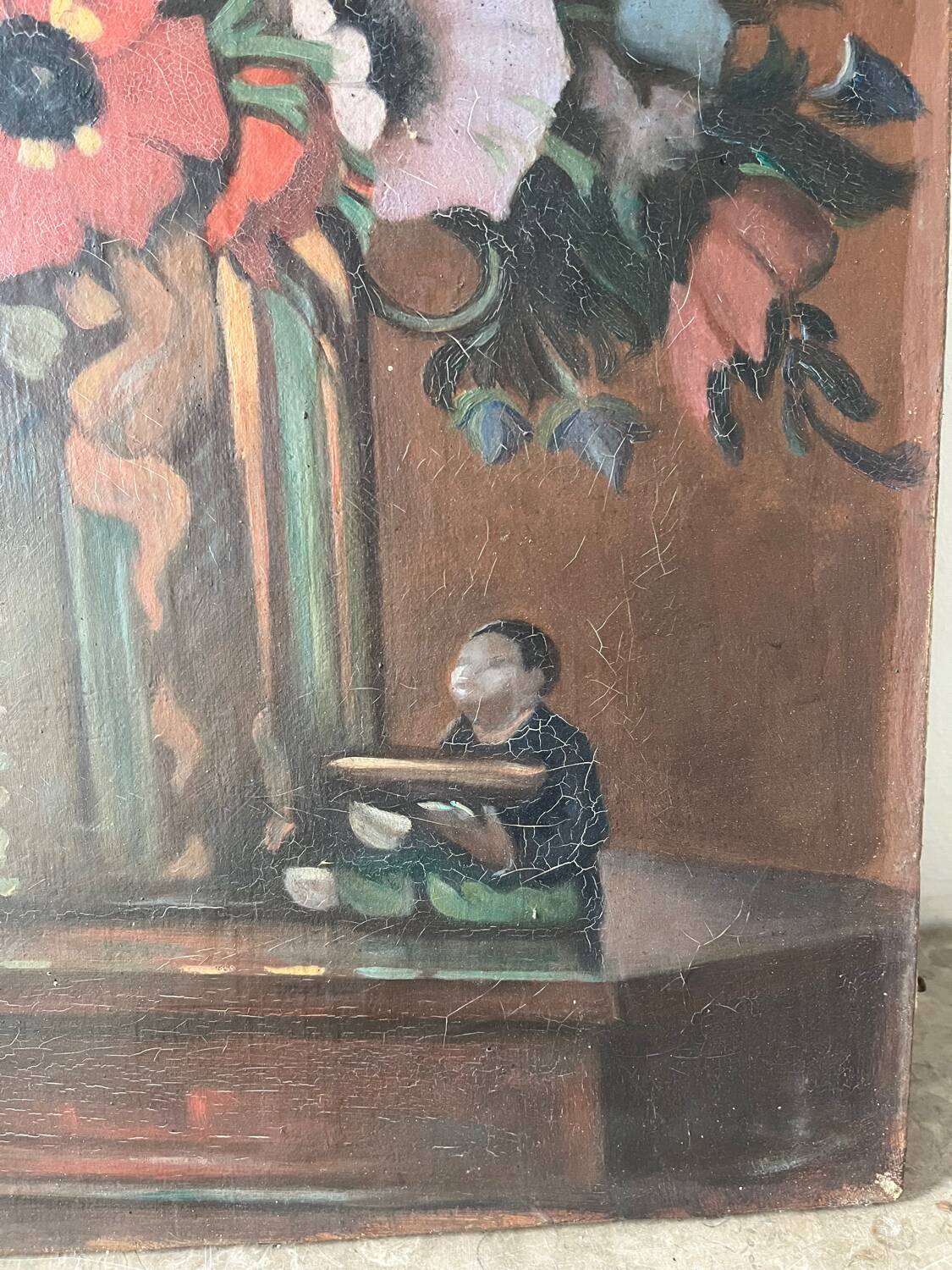 Church flowers, oil on canvas