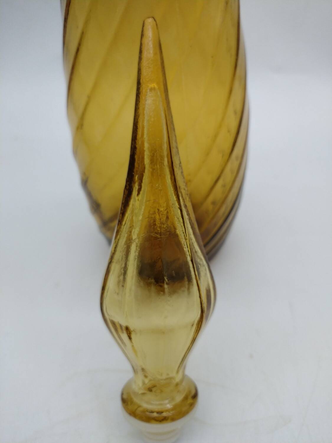 Empoli carafe. 50s. Amber.