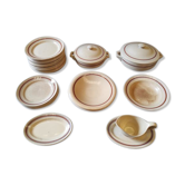 Service de table vaisselle vintage gaston kg lunéville france assiettes plats soupières saucière