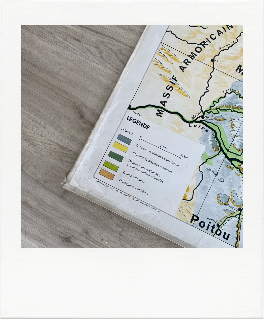 Carte scolaire ancienne Bassin parisien