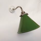 Swan neck enamelled sheet metal wall lights