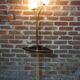 50s lamp lamp in brass and opalines design René Mathieu for Lunel