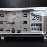 Old alarm clock flip flap vintage with mechanical slats