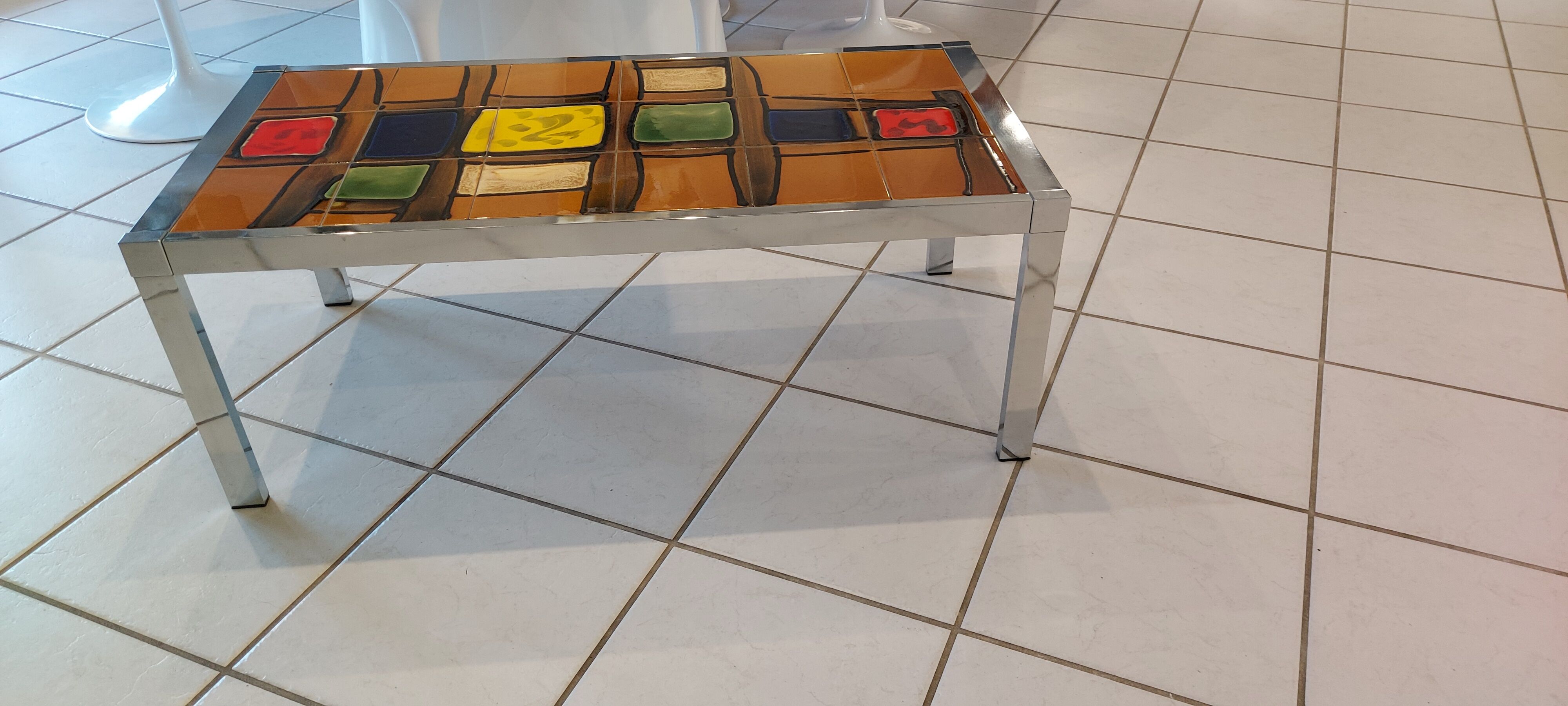 Vintage ceramic coffee table 1970s