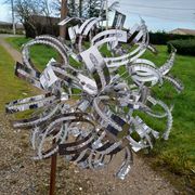 Vintage Chrome Metal Chandelier