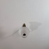 Vintage art deco wall light in opaline and brass