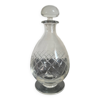 Chiseled glass carafe