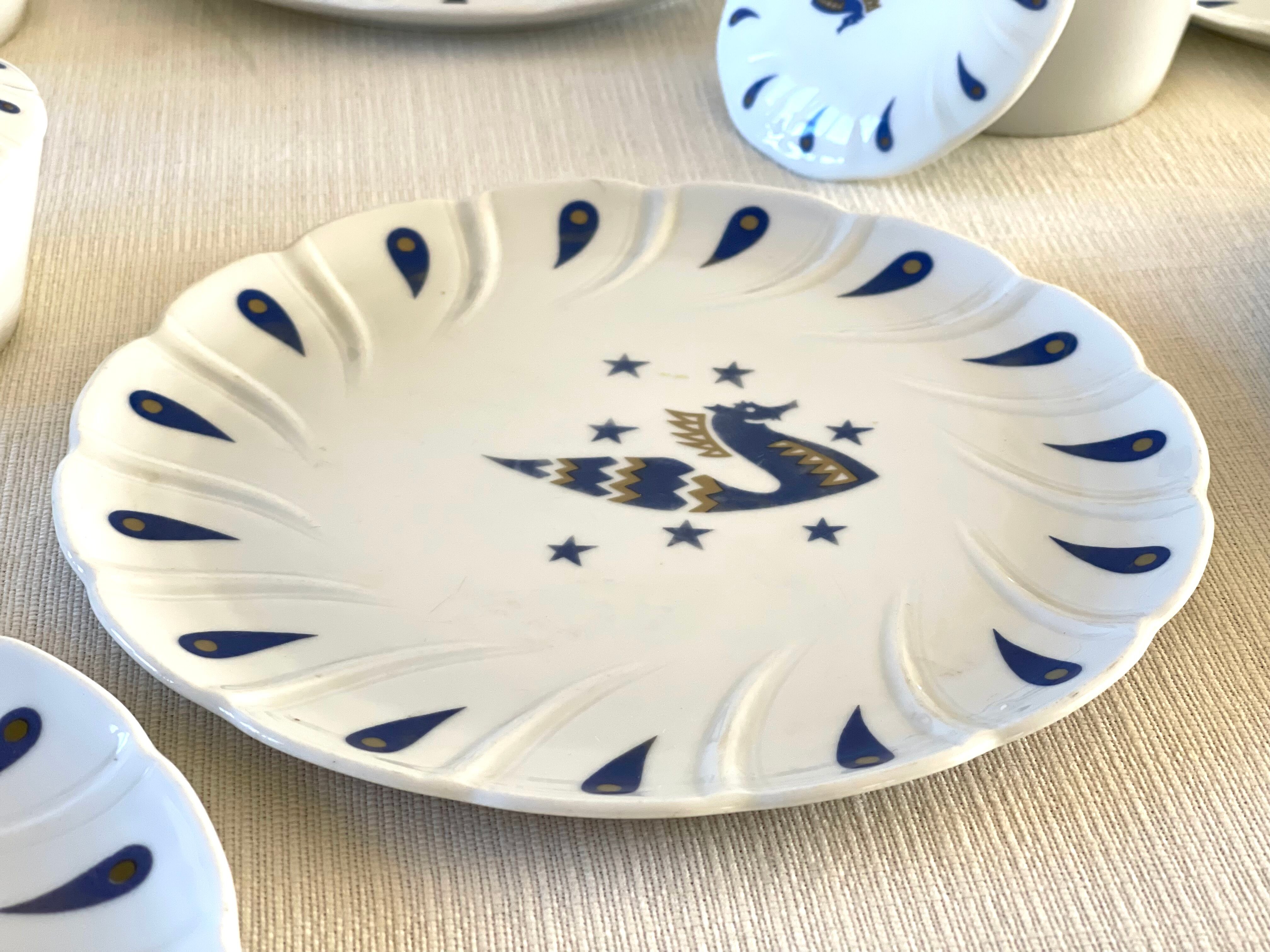 6 Bernardaud plates for Air France