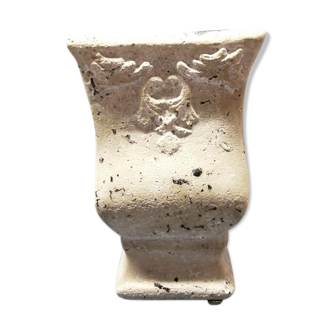 Art Deco-style molded cement vase