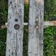 Old garden bench cast iron foot