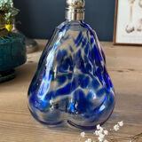 Old blue speckled bottle