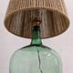 Vintage demijohn lamp in glass and XXL jute rope