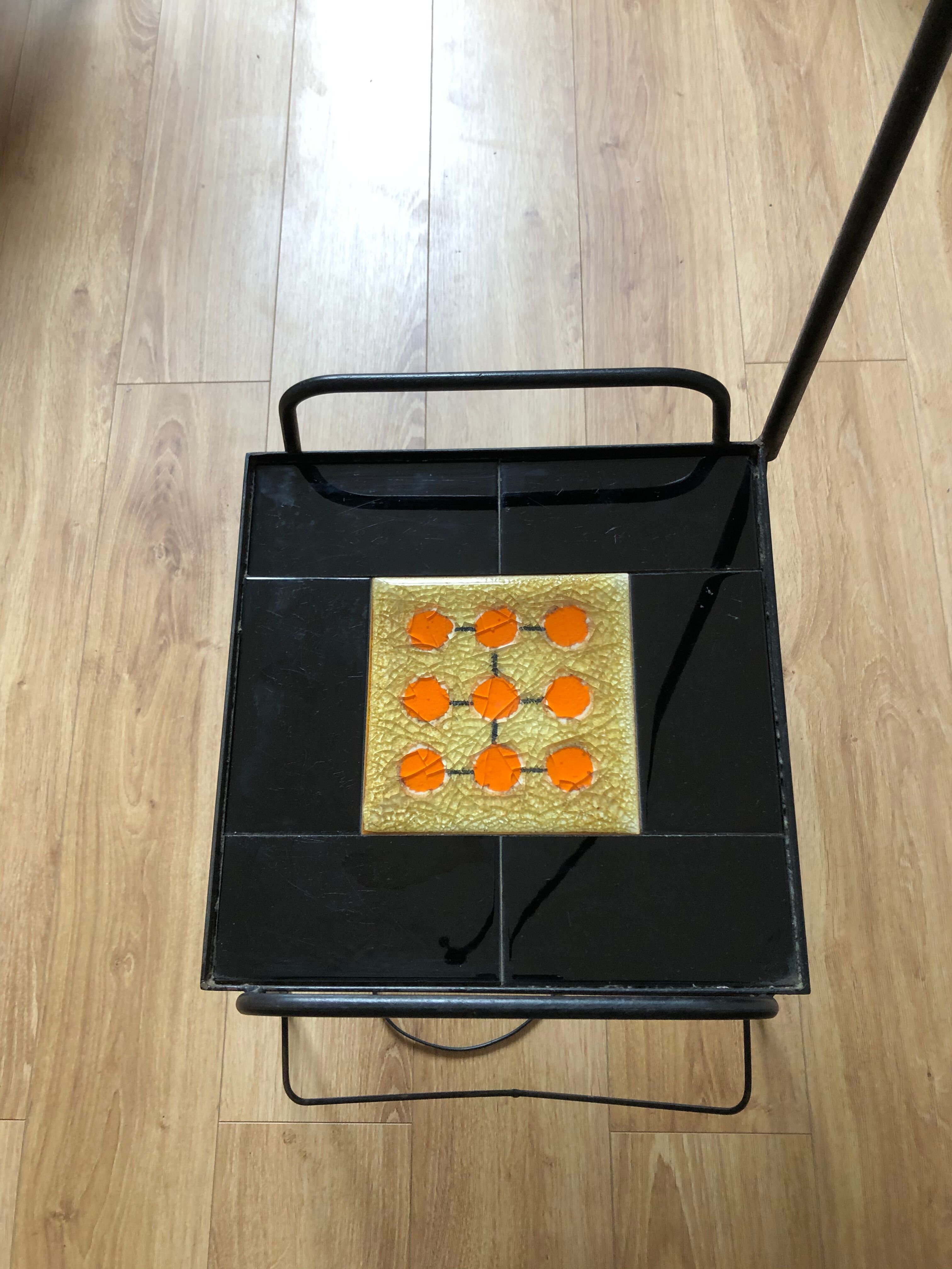 E-reader magazine holder vintage ceramic floor lamp