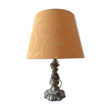 Silver metal table lamp