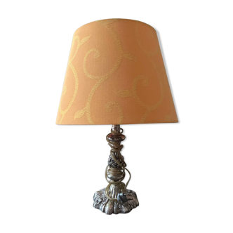 Silver metal table lamp