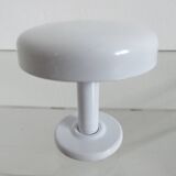Set of 5 wall hooks, coat rack, white lacquered metal, new from old stock, 1980