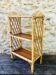Etagère murale bois blond , bambou, rotin vintage