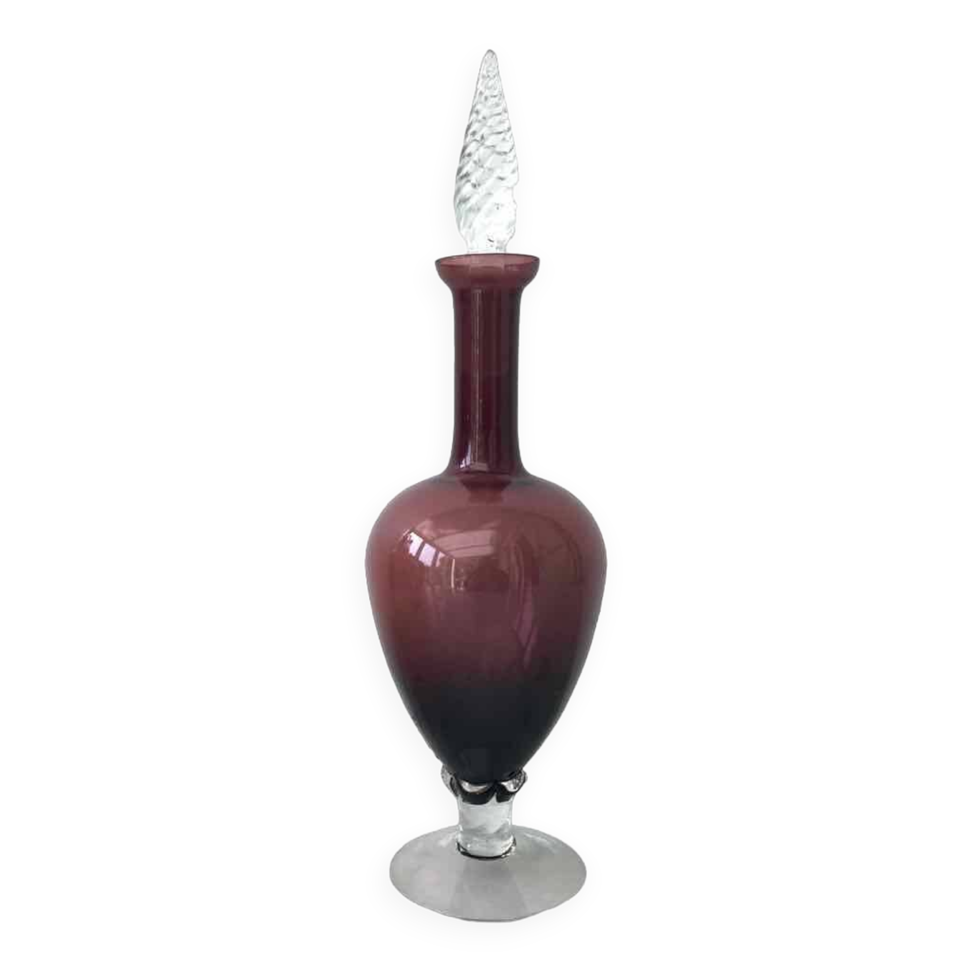Italian blown glass carafe