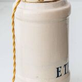 Italian Apothecary Ceramic Table Lamp Pharmacy Albarello, circa 1870-1885