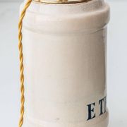 Italian Apothecary Ceramic Table Lamp Pharmacy Albarello, circa 1870-1885