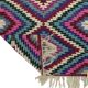 Turkish Kilim Yuruk Vintage 136x245 cm Geometric Pink Green Purple